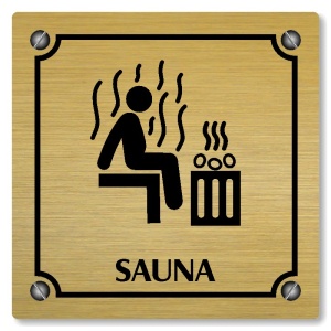 Sauna, 80x80mm, zlatá, Kansas